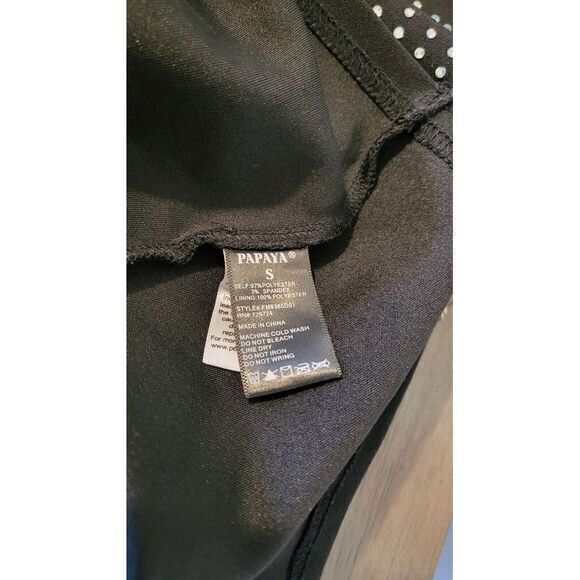 Papaya Womens Dress Black Size S Bedazzle Glitter Sequence Sheath Made In‎ USA - Picture 4 of 9